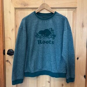 Roots Classic Beaver Green Crewneck Sweatshirt